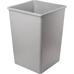 Rubbermaid Commercial Square 35 GAL Grey Trash Can