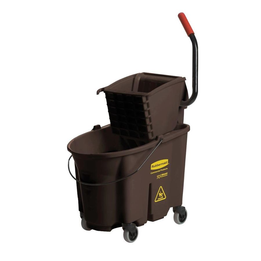 Ensemble De Nettoyage, Seau et Essoreuse, 33 Litres, Marron