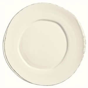 Plate, Porcelain, Round, 12"(30.5 CM), Wide Rim, "Farmhouse"