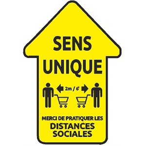 Panneau de plancher - Flèche jaune (français)