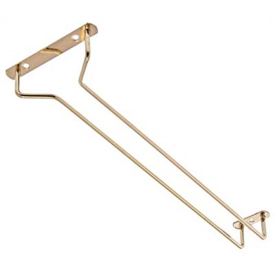 GLASS RACK STRIP - BRASS 16"