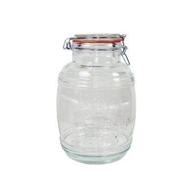 Pot (Jarre) De Stockage En Verre, Couvercle A Serrage, 3.2 L