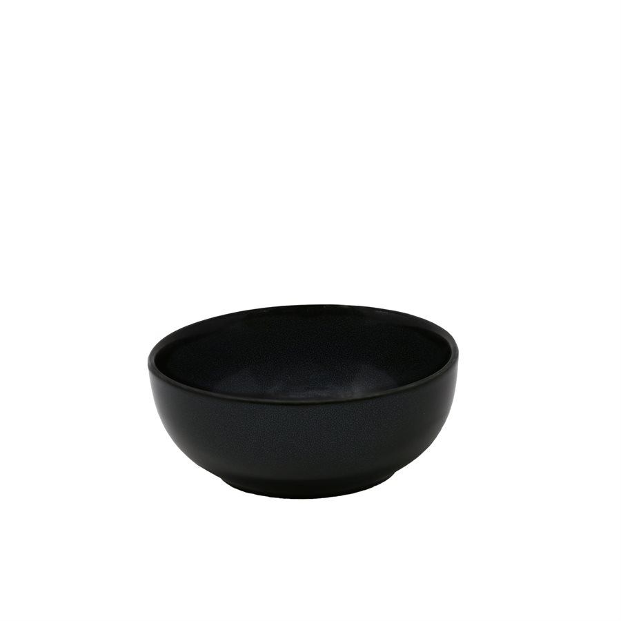 Coupe Shape Round Deep Black Moon Bowl 4.8"