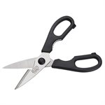 Kitchen Shears, All Purpose, Serrated Blade, Carbon Steel, Black