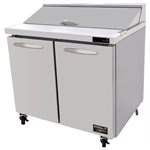 Refrigerated Sandwich/Salad Prep Table 36" , Two Doors, Two Section