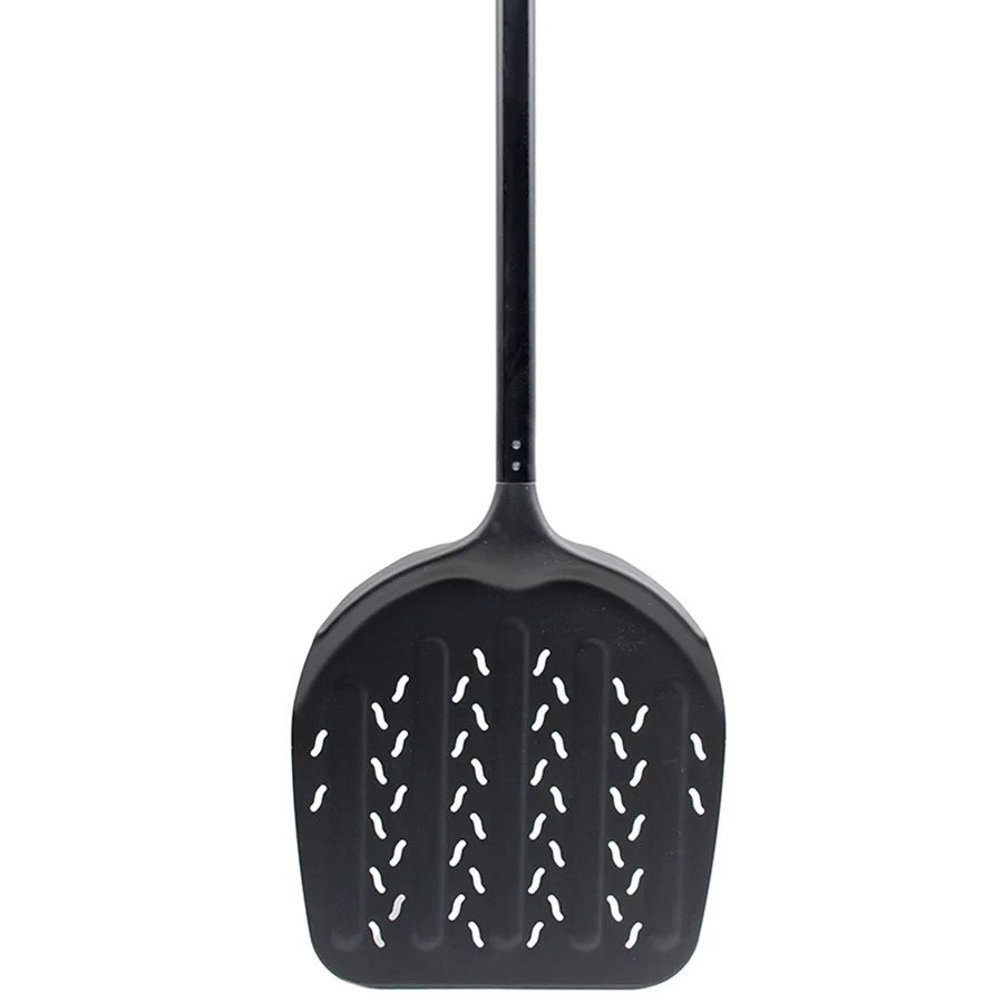 ALL BLACK PERFORATED PIZZA PEEL 170 X 33 CM