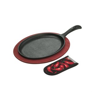 Fajita Set, Chili Pepper Mitt Included, "Lodge Logic"