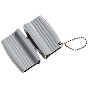 Keychain Dual Sharpener, Plastic, Gray