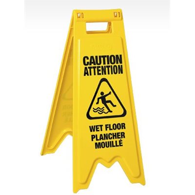 Safety Sign, "Warning Wet Floor", 2 Sided