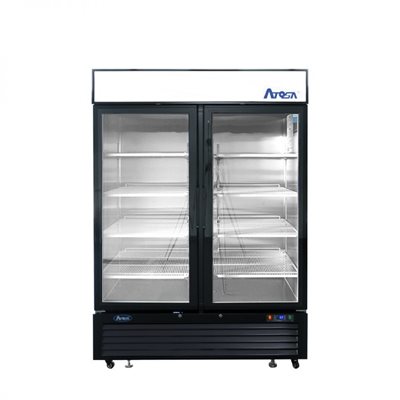 Reach-In Refrigerator Two(2) Glass Doors, 43.8 CU/FT