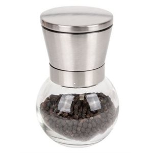 Mill, Salt/Pepper Seeds, 4" Diameter, Stainless Steel Top