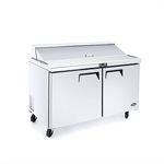 Refrigerated Sandwich Prep Table 48" ,Double Door, 13.4 CU/FT