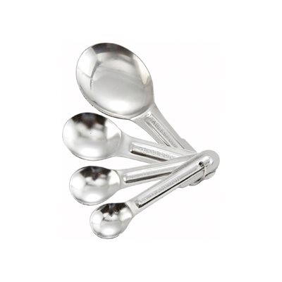 Measuring Spoon Set, 4-piece, Economy, Stainless Steel Measuring Spoon Set, 4-piece, Economy, Stainless Steel
