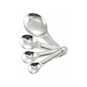 Measuring Spoon Set, 4-piece, Economy, Stainless Steel