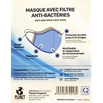 FACE MASK, WASHABLE 100% POLY. - ASST. COLOURS