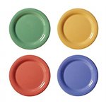 Assiette à bordure étroite en mélamine - 6,5 po (1 douz)