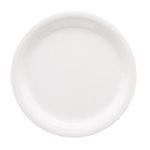 Plate, Round, Narrow Rim, 9" Diameter, Melamine, White