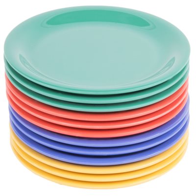 6.5" Melamine Narrow Rim Plate (1 dozen)