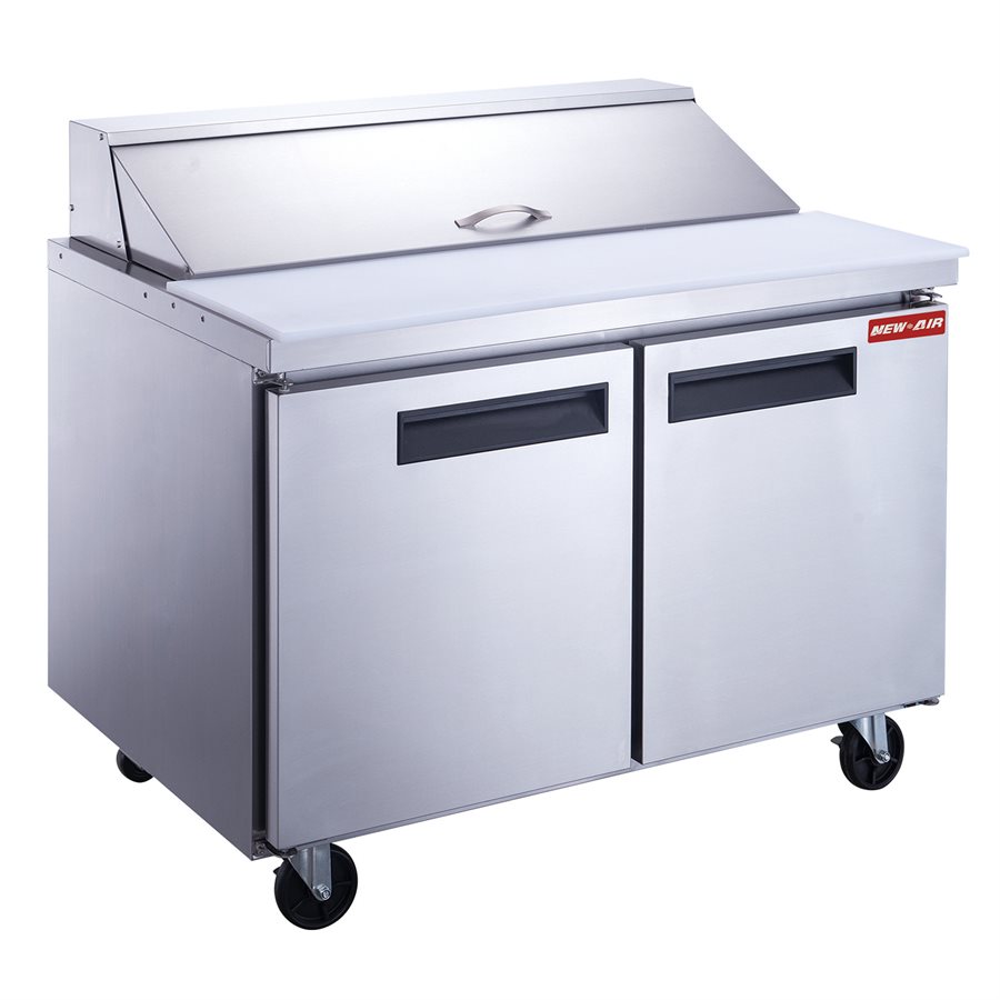 Refrigerated Salad/Sandwich Prep Table 48", Two Doors, 12 Pans, 11.5 CU/FT