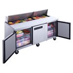 Refrigerated Sandwich/Salad Prep Table 72" , Three Doors, 20 Pans