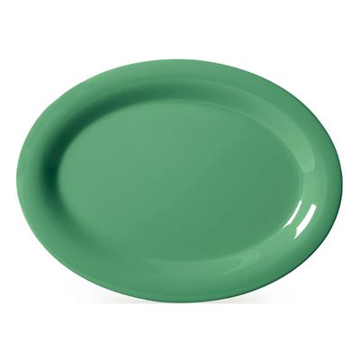 Platter (Oval), Melamine, Rainforest Green, 9.75 X 7.25"