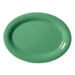 Platter (Oval), Melamine, Rainforest Green, 9.75 X 7.25"