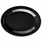 Platter (Oval), Melamine, Black, 9.75 X 7.25"