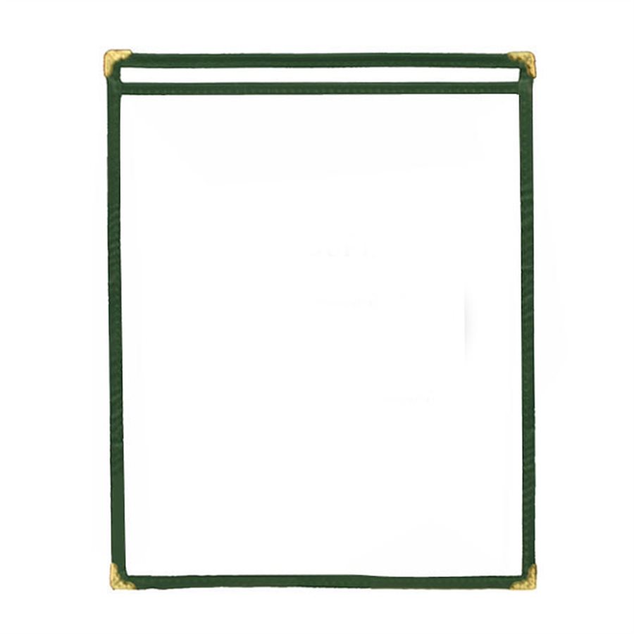 Menu Cover 1 Panel 8 1/2" X 11" Green Leatherette