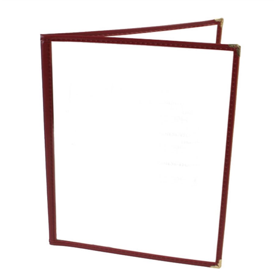 Menu Cover 2 Panel 8 1/2" X 11" Maroon Leatherette