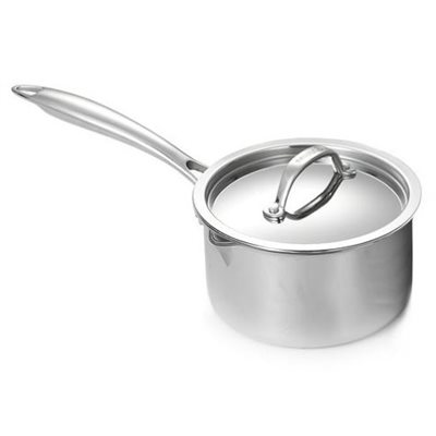 Pan, Sauce, Spouted, 1 Qt, 18/10 Stainless Steel, 34Oz (1L), With Lid