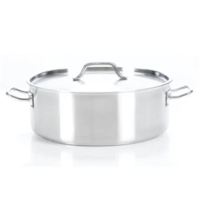 STRAUSS PRO LOW CASSEROLE C/W LID 22L