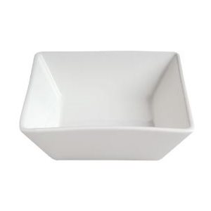 Bowl, Square, Ceramic, White, 3"