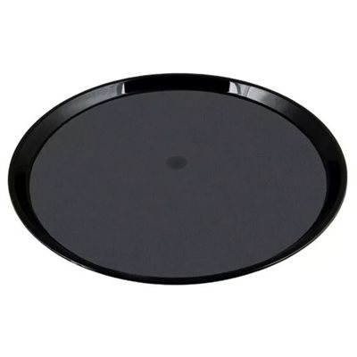 Cambro Black 16" Round Polytread Serving Tray