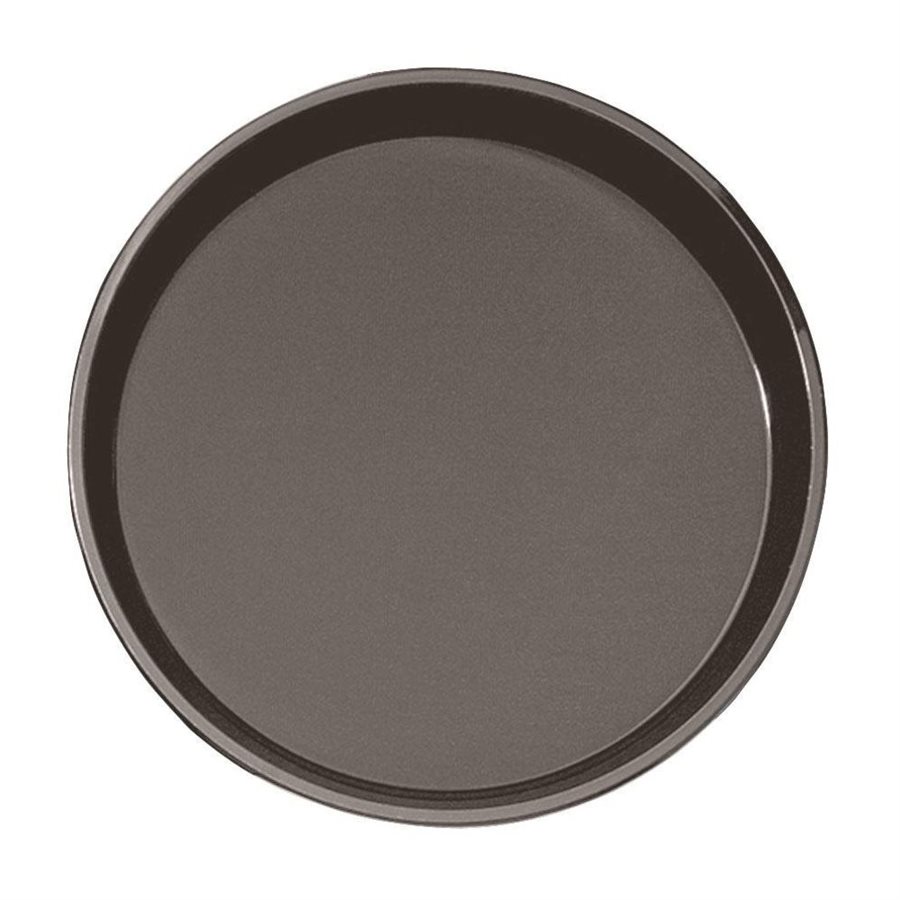 Cambro Brown 16" Round Polytread Serving Tray