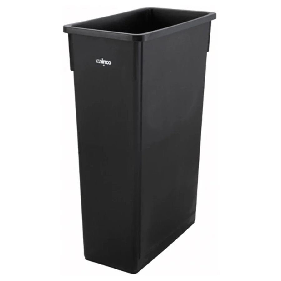 Slender Trash Can, 23 Gallon, Black