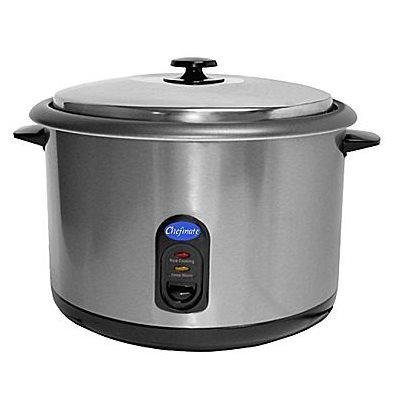 Rice Cooker/Warmer, 25 Cups, Stainless Steel