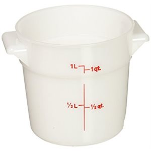 Cambro RFS1148 1 Qt. Round Food Storage Container - White