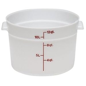 Cambro RFS12148 12 Qt. Round Food Storage Container - White