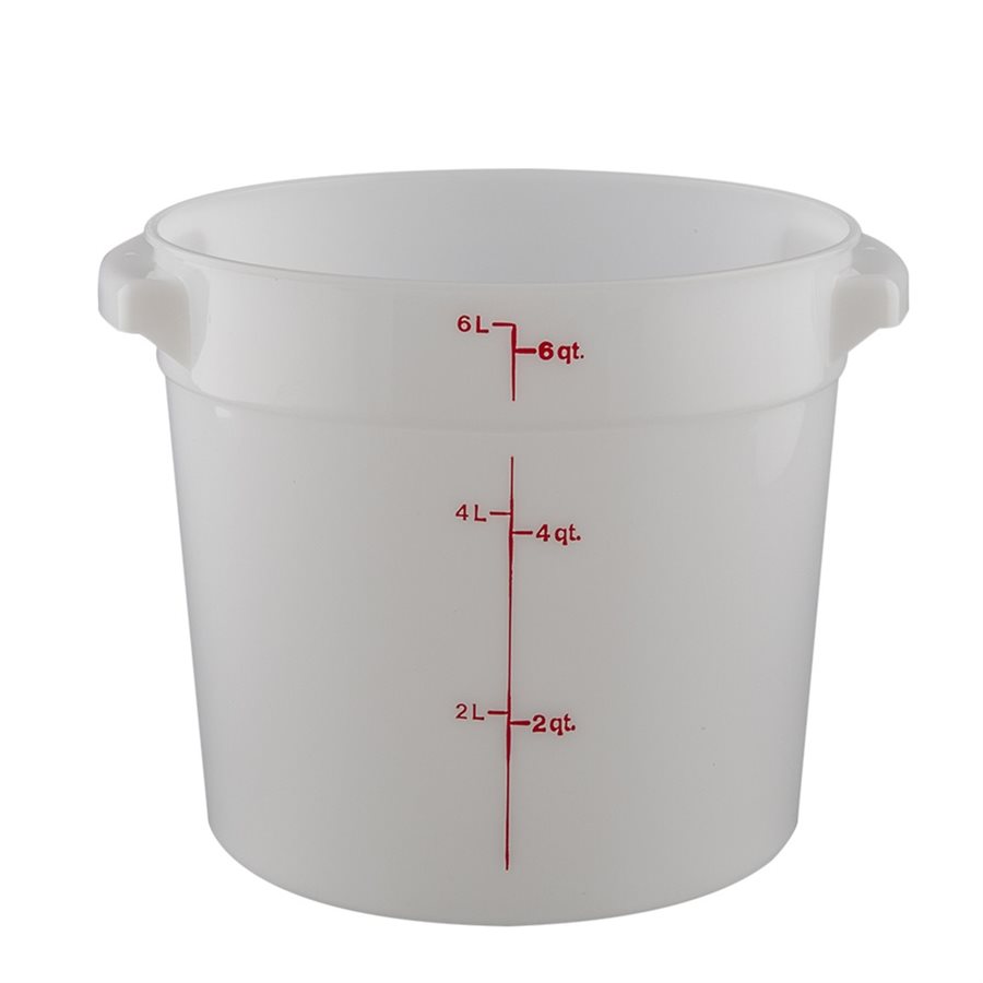 Boîte de Rangement Ronde, Cambro RFS6148 6 Qt. Blanche