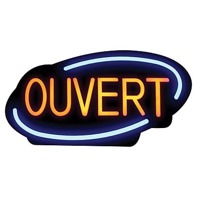 Open/Closed Sign, French, "Royal Sovereign® LED"