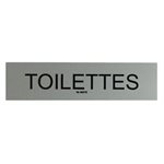 Signe "Toilettes" 5 x 20cm, Gris