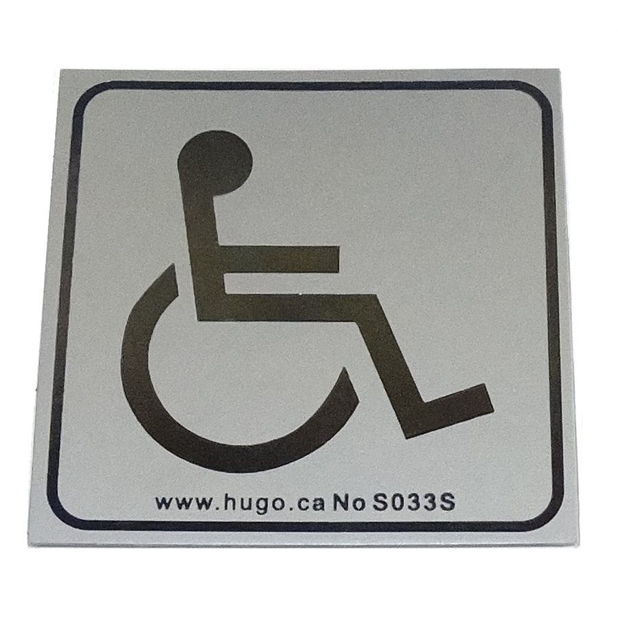 Wheelchair Accessible Sign 4" x 4"