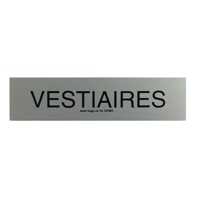 Signe ''Vestiaires'' 5 x 20cm, Gris