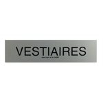 Sign "Vestiaires" 2 x 8", Grey