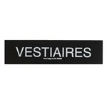 Sign "Vestiaires" 2" x 8" Black