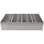 Bac a Coutellerie, 4 Compartiments, Acier Inoxydable Bac a Coutellerie, 4 Compartiments, Acier Inoxydable