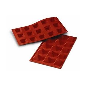 Pastry Mold, Pyramid Cups, Silicone, 15 Cups