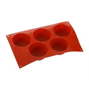 Moule A Pâtisserie (Muffins) En Silicone, Large, 5 Fentes 