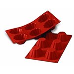 Pastry Mold, Briochette Cups, Silicone, 6 Cups