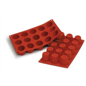 Pastry Mold, Bordelaise Cups, Silicone, 15 Cups